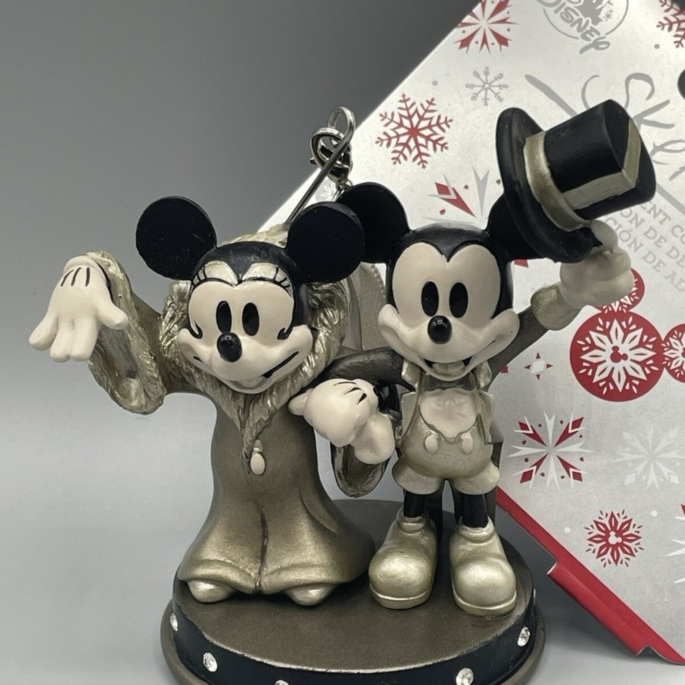 Disney Mickey Mouse and Friend Holiday Ornament - Black and Cream